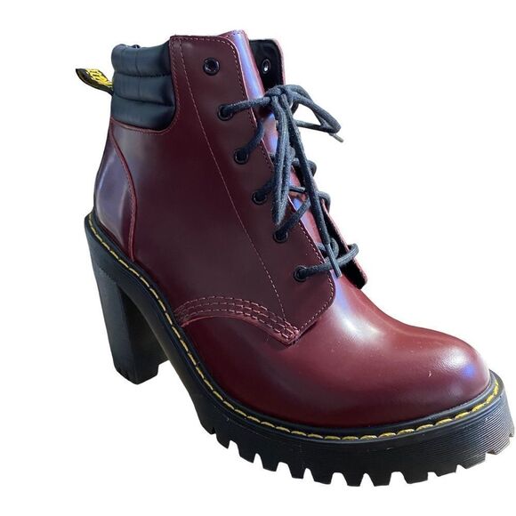 Dr. Martens Shoes - REDUCED Dr. Martens Air Wair Persephone Cherry Red Combat Boots Size 9